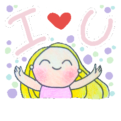 [LINEスタンプ] HAPPINESS DOLLS-BLOND