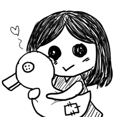 [LINEスタンプ] Lonely Draw Girl