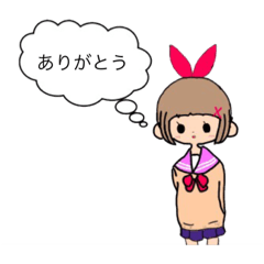 [LINEスタンプ] 制服の女の子PINKVer.