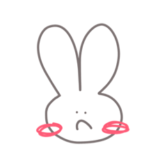 [LINEスタンプ] glumly rabbit 2