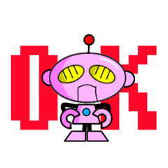 [LINEスタンプ] ちびロボZピンク