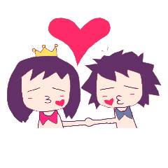 [LINEスタンプ] Queen and Boy