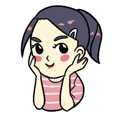 [LINEスタンプ] ガーリーなガール：小花（Shouka)