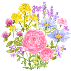 [LINEスタンプ] 大人かわいい水彩の花とやさしい言葉