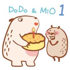 [LINEスタンプ] The daily life of DoDo and MiO