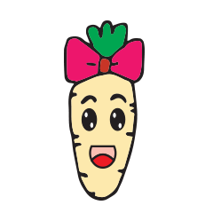 [LINEスタンプ] a little radish and carrot