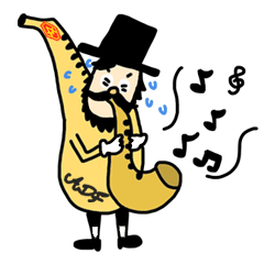 [LINEスタンプ] ADF-Saxophone