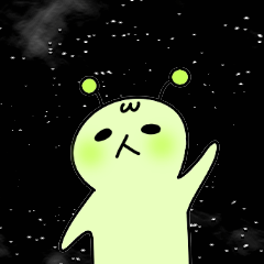 [LINEスタンプ] Alien who have learned English