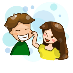 [LINEスタンプ] Oji And Oba All (Cute Couple)