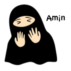 [LINEスタンプ] Black Niqab