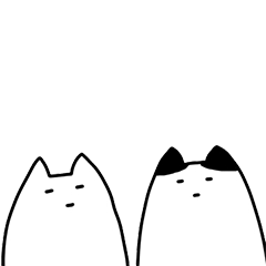 [LINEスタンプ] Quiet cat myomi ＆ kkomi
