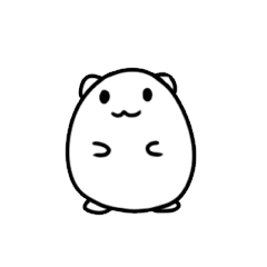 [LINEスタンプ] Small Hamster in white