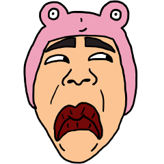 [LINEスタンプ] Nasty male grimace 1