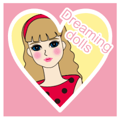 [LINEスタンプ] Dreaming dolls English ver.の画像（メイン）