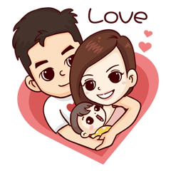 [LINEスタンプ] Koko breastfeeding family