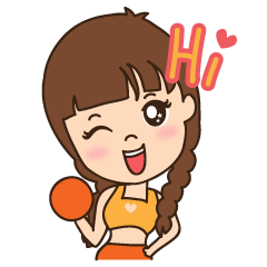 [LINEスタンプ] Fitness Girl by ib