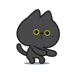 [LINEスタンプ] Kuro the Black Cat