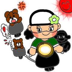 [LINEスタンプ] Orangutan and Bear