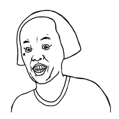 [LINEスタンプ] Without affectation-Real woman