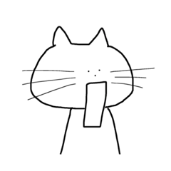 [LINEスタンプ] 表情の変わらない猫