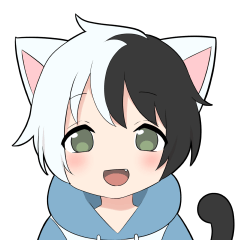 [LINEスタンプ] 白黒猫の男の子