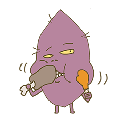 [LINEスタンプ] Angry sweet potato