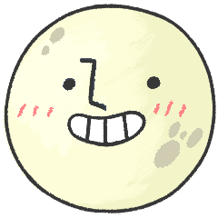 [LINEスタンプ] The Moon with footprint