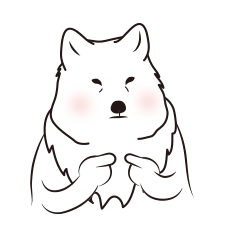 [LINEスタンプ] Timid Arctic Wolf