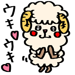 [LINEスタンプ] カラフルな可愛い羊のスタンプの画像（メイン）