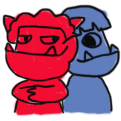 [LINEスタンプ] reddy and buly