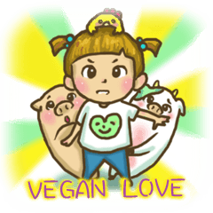 [LINEスタンプ] Vegan love3の画像（メイン）