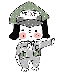 [LINEスタンプ] Dog policeman