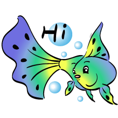 [LINEスタンプ] happy peacock fish