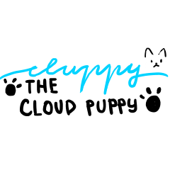 [LINEスタンプ] Cluppy the Cloud Puppy