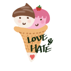 [LINEスタンプ] Love and Hate Ice cream