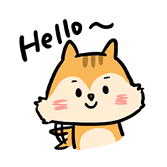 [LINEスタンプ] komaki's animal X Squirrel(PiPi)