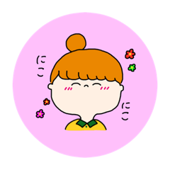 [LINEスタンプ] まんまるおんなのこスタンプ