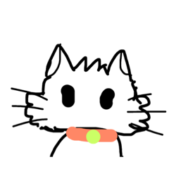 [LINEスタンプ] 白猫-くう