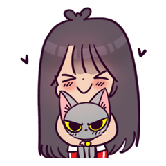 [LINEスタンプ] Malee and her catの画像（メイン）