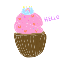 [LINEスタンプ] I love cupcake :)