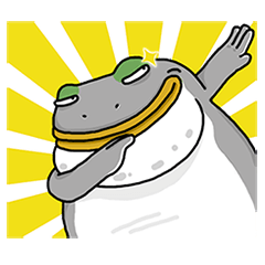 [LINEスタンプ] Cunning frog expression diagram XII