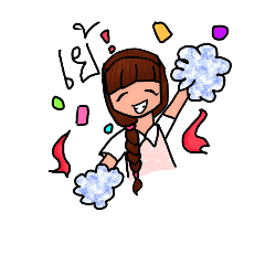 [LINEスタンプ] Braid girl so cute