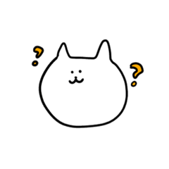 [LINEスタンプ] シンプルな猫の顔スタンプ