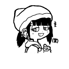 [LINEスタンプ] ピアス少女