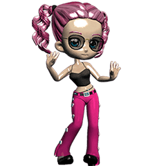 [LINEスタンプ] Pinky Girl : Dance 2の画像（メイン）