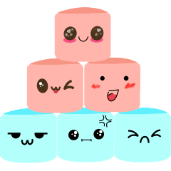 [LINEスタンプ] Marshmallow ^^