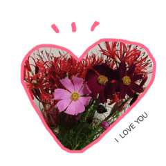 [LINEスタンプ] Flower picture simple