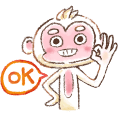 [LINEスタンプ] Little White Monkey-For Daily Life (NEW)