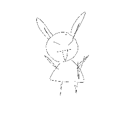 [LINEスタンプ] Rabbit turbulent