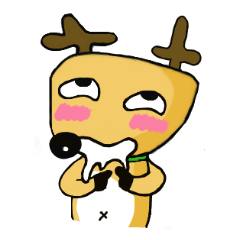 [LINEスタンプ] A funny elk A-Que:Internet meme l